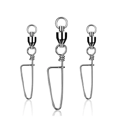 Image of CRAZY SHARK 20pcs Fishing Barrel Swivels Rolling Swivels, Connector, Sea Bearing Snap Carp Tackle Accessories, for Freshwater