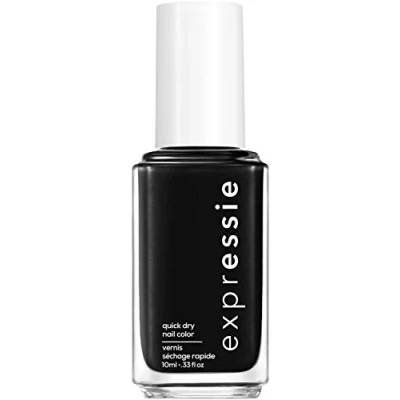 Image of Essie ExprEssie Quick Dry Formula, Black Grey Nail Polish 380 Now Or Never