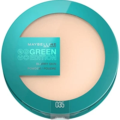 Image of Maybelline New York Matte Powder, Moisturising with Pore Refining Effect, Vegan Formula Natural Ingredients, Green Edition Blurry Skin Powder No.25, 1 Piece