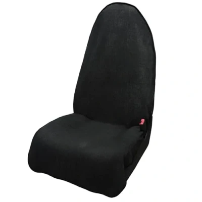 Image of Leader Accessories Corduroy Seat Cover Waterproof Non Slip Universal for Car SUV Front Single Black