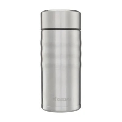 Image of KYOCERA MB 12S SS 350ml Screw top Ceramic Coated Travel Mug Stainless Steel