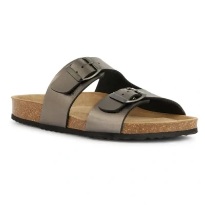 Image of Geox Women&#039;s D Brionia L Flat Sandals, Metal, 2 UK