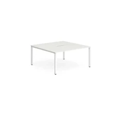 Image of Evolve B2B White Frame Bench Desk 1200 (2 Pod) BE156