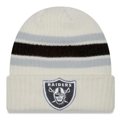 Image of New Era CUFF Winter Beanie VINTAGE Las Vegas Raiders beige