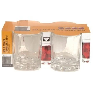 Image of Ravenhead Essentials Hobnobs 250ml Set Of 4 Mixer Glasses