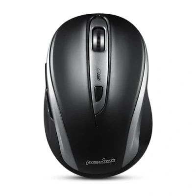 Image of Perixx PERIMICE 721 Wireless Ergonomic Mouse 5 Button Optical Design Compatible for Desktop and Laptop PC 2.4 GHz (Iron Black)