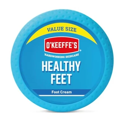 Image of O&#039;Keeffe&#039;s Healthy Feet Value Size Jar, 180g Foot Cream for Extremely Dry, Cracked Instantly Boosts Moisture Levels, Creates a Protective Layer &amp; Prevents Loss