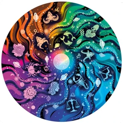 Image of Ravensburger 12000819 Astrology 500 pieces jigsaw puzzle for adults and kids age 12 years up, Round
