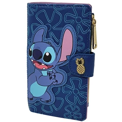 Image of Loungefly Disney Stitch Wallet Snap Flap Clutch, Multicolor