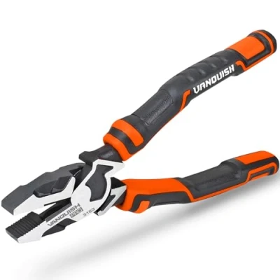 Image of Vanquish 8 Inch Linemans Pliers High Leverage Linesman with Side Cutting Design (3163)