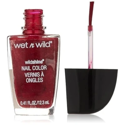 Image of Wet n Wild, Wild Shine Nail Color, Polish with No Formaldehyd, Toluene and Phthalates, Long lasting Quick drying Formula, Burgundy Frost