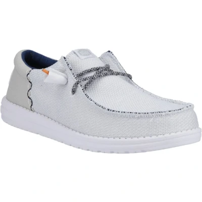 Image of Hey Dude Men&#039;s Wally Funk Open mesh Moccasin, White, 10 UK