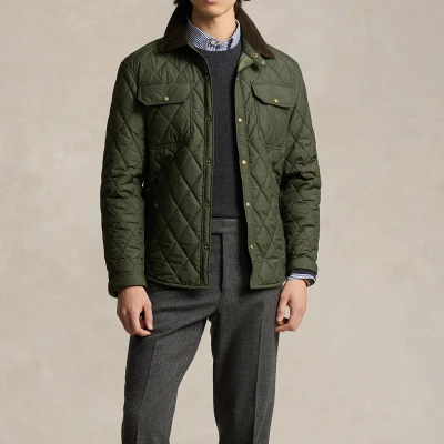 Image of Polo Ralph Lauren Quilted Jacket Light jacket, Men&#039;s, Size: XL, Company olive
