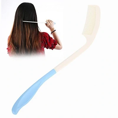 Image of Long Handle Soft Comb and Brush, Handled Brush Set Hair Anti Slip Ergonomic Reach(Comb)