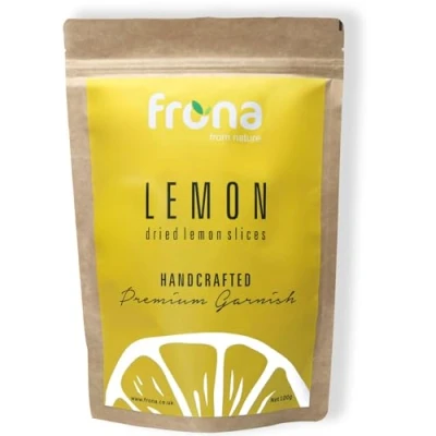 Image of Frona Dried Fruit, Cocktail Garnish Slices I Dehydrated Fruit 100g Pouch (Lemon)