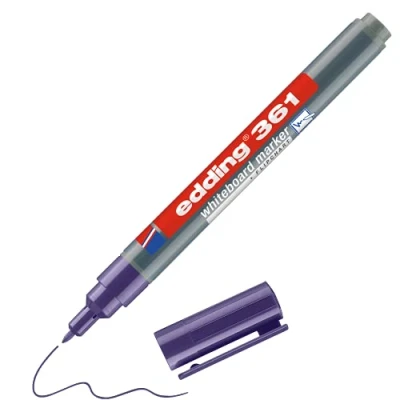 Image of edding 361 whiteboard marker violet 1 pen round tip mm dry wipe for whiteboards, flipcharts, pinboards, magnetic and memo boards sketchnotes