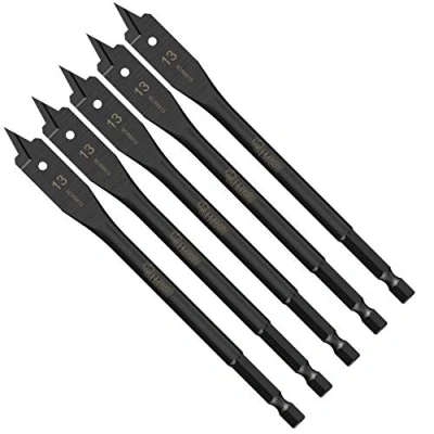 Image of 5 x SabreCut SCRIW13_5 13mm 152mm Impact Rated Flat Wood Spade Bits Compatible with Bosch Dewalt Makita Milwaukee and Many Others