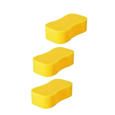 Image of Jumbo Car Wash Sponges, Super Soft Absorbent (Pack of 3)