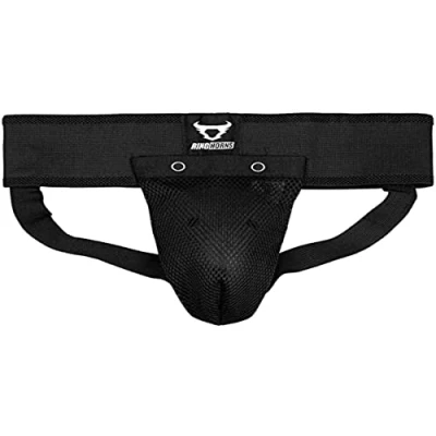 Image of Ringhorns, Charger Groin Guard &amp; Support, Men&#039;s, XL, Black