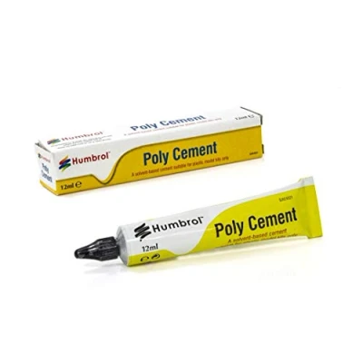 Image of Humbrol AE4021 12ml Poly Cement Tube Clear quick dry plastic glue for model making