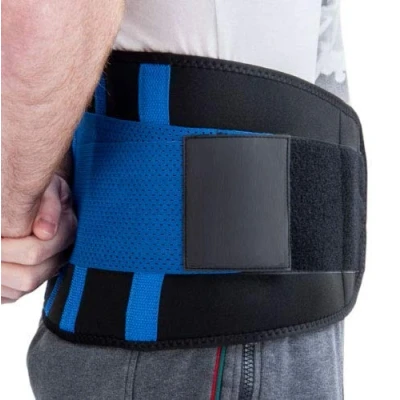 Image of Lower Back Belt Support Medical Grade Spine Injury, Sciatica, Herniated discs, Scoliosis, Slipped Disc Pain Relief Brace Unisex Blue (6XL)