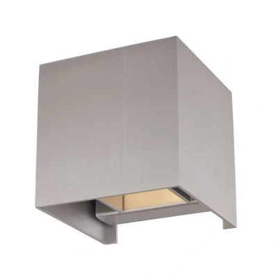 Image of Arcchio Zuzana wall light, angular, aluminium coloured, G9, 9.7 cm
