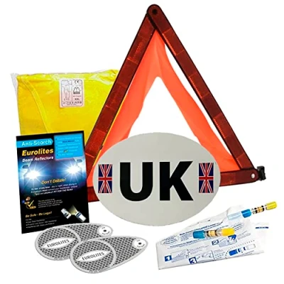 Image of Family Motoring &amp; Leisure New Euro European Travel Kit For Driving In France Eurolites With French Breathalysers 1 9 (European 2)