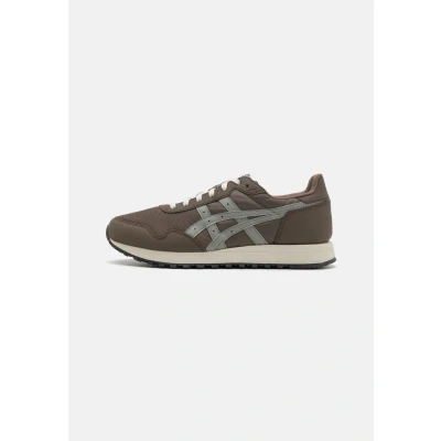 Image of Asics Sportstyle Tiger Runner II Unisex Trainers, Size: 6, Dark taupe/seal grey Imitation leather/ textile