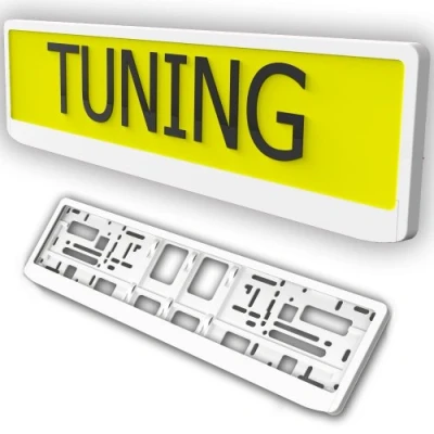Image of TAPORT Car Registration License Number Plate Surrounds Holder Frame ALL STYLES (WHITE)
