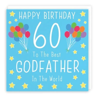 Image of Hunts England Godfather 60th Birthday Card Happy 60 To The Best In World Iconic Collection