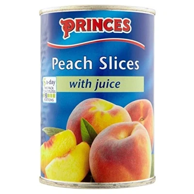 Image of Princes Peach Slices in Grape Juice (415g) Pack of 2