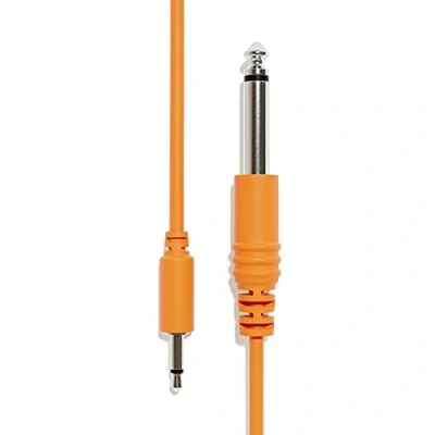 Image of ExcelValley 1 Pack Mono Patch Cables TS 3.5mm to 6.35mm Eurorack Synth [Orange 15cm 6&quot;]