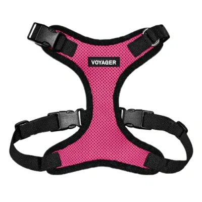 Image of Best Pet Supplies Voyager Step in Lock Dog Harness Adjustable Vest for Small and Large Dogs Fuchsia, X