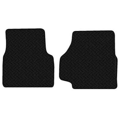 Image of Carsio Car Mats For Landrover Defender 90 110 3mm 2pc Set Tailored Fit Rubber Floor Mat Complete Accessory Black Custom Fitted Anti Slip Backing, Heavy Duty &amp; Waterproof