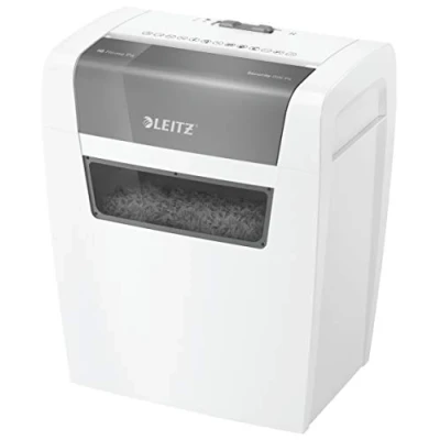 Image of Leitz IQ Home P4 80340000 Paper Shredder, 7 6 Sheets (70 80 g/m²), 15 Litre Waste Bin, Quiet and Compact, White