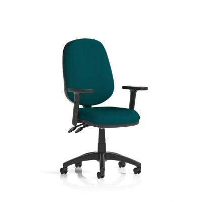 Image of Eclipse Plus II Lever Task Operator Chair Bespoke with Height Adjustable Arms In Maringa Teal