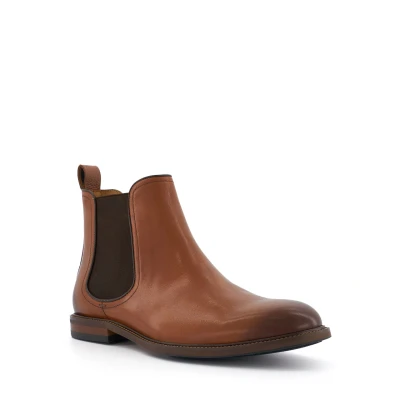 Image of Dune London Mens Characteristic Smart Chelsea Boots Tan Leather Size UK 7