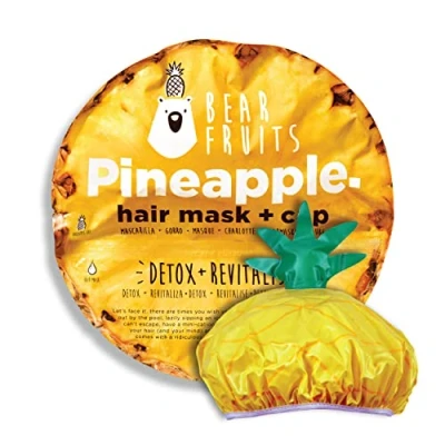 Image of Bear Fruits Pineapple Hair Mask with Cap 20ml, (Pack of 1)