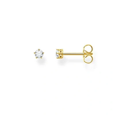 Image of Thomas Sabo Women Single Stud Earring White Stone 925 Sterling Silver