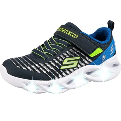 Image of Skechers Boy&#039;s Twisty Brights Sneaker, Navy, 2.5 UK
