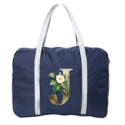 Image of Cabin Bag 45x36x20 for Easyjet Airlines Underseat Travel Holdall Carry on Hand Luggage Weekend Packable Duffel Bag,Sports Fitness (Golden Flower J)