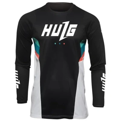 Image of HULG Mens Bike,Men&#039;s MTB Long Sleeve Jersey,Cycling Jersey Men&#039;s Mountain Bike Motocross T Shirt Bicycle Wear (Style 01,S)