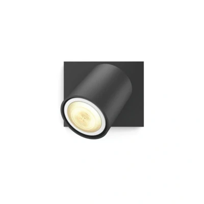 Image of Philips Hue Runner White Ambiance Smart Single Wall Spotlight [Gu10 Spotlight] with Bluetooth, Black &amp; Dimmer Switch, Works Alexa, Google Assistant and Apple Homekit
