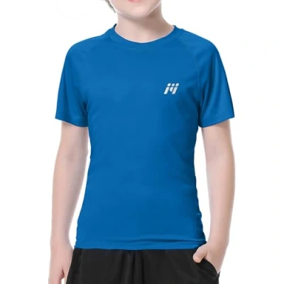 Image of MEETWEE Boy Long/Short Sleeve Rash Vest Guard Kids Swimming Top UV Sun Protection UPF 50+ Quick Drying