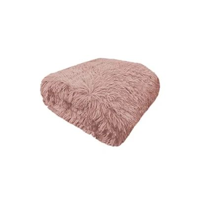 Image of New Weighted Heavy Blankets Cluddes Long Fur Blanket for Therapy Sensory Anxiety Autism Insomnia Stress Relief Comfortable Soft Relaxing Premium Great Sleep (Blush Pink, 125x150cm 4kg)