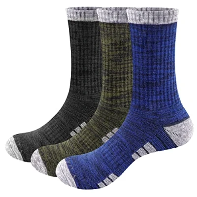 Image of YUEDGE Mens Cushioned Crew Sports Socks Moisture Wicking Cotton Hiking Walking Padded Work For Men 5 8, 3 Pairs