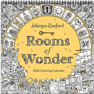 Image of Johanna Basford 2024 Coloring Wall Calendar: Rooms of Wonder