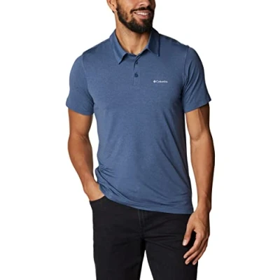 Image of Columbia Men&#039;s Tech Trail Polo Shirt, Dark Mountain x Spring 23, Size S