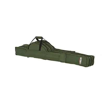 Image of Mitchell GT Pro Portable Canvas Fishing Rod Bag For And Reel Sets, Organizer Accessories, Green Carry Case &amp; Storage