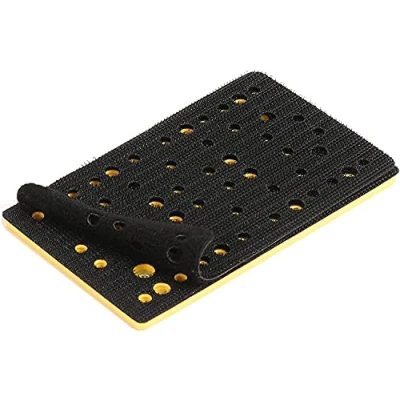 Image of Mirka Backing Pad Medium hardness + Saver 81 x 133 mm / Grip for orbital sanders DEOS DEOS353CV with 46 dust extraction holes free sanding net abrasives